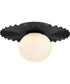 Stevie 1-Light Small Flush Mount in Black