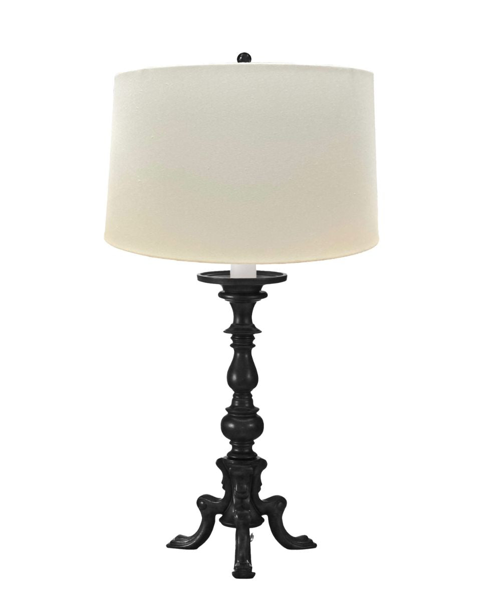 32" H Matte Black Transitional Table Lamp