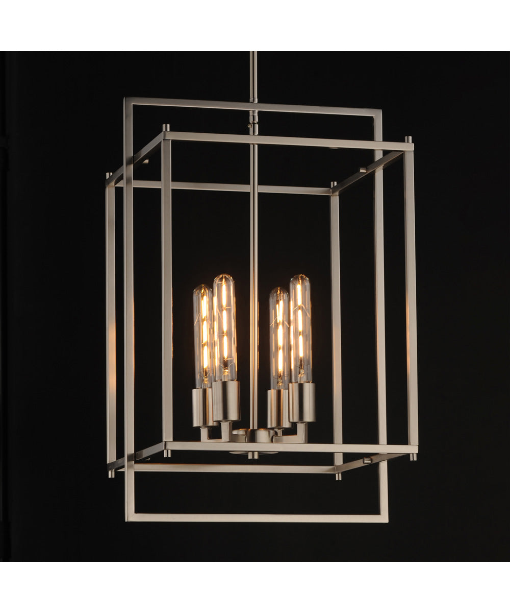Gridline Large Pendant Satin Nickel