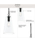 Jheni 1-Light Pendant with Clear Glass Shade Matte Black