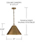 Casa 1-Light Pendant Oxidized Brass