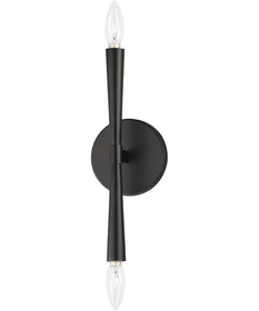 Rome 2-Light Wall Sconce Black