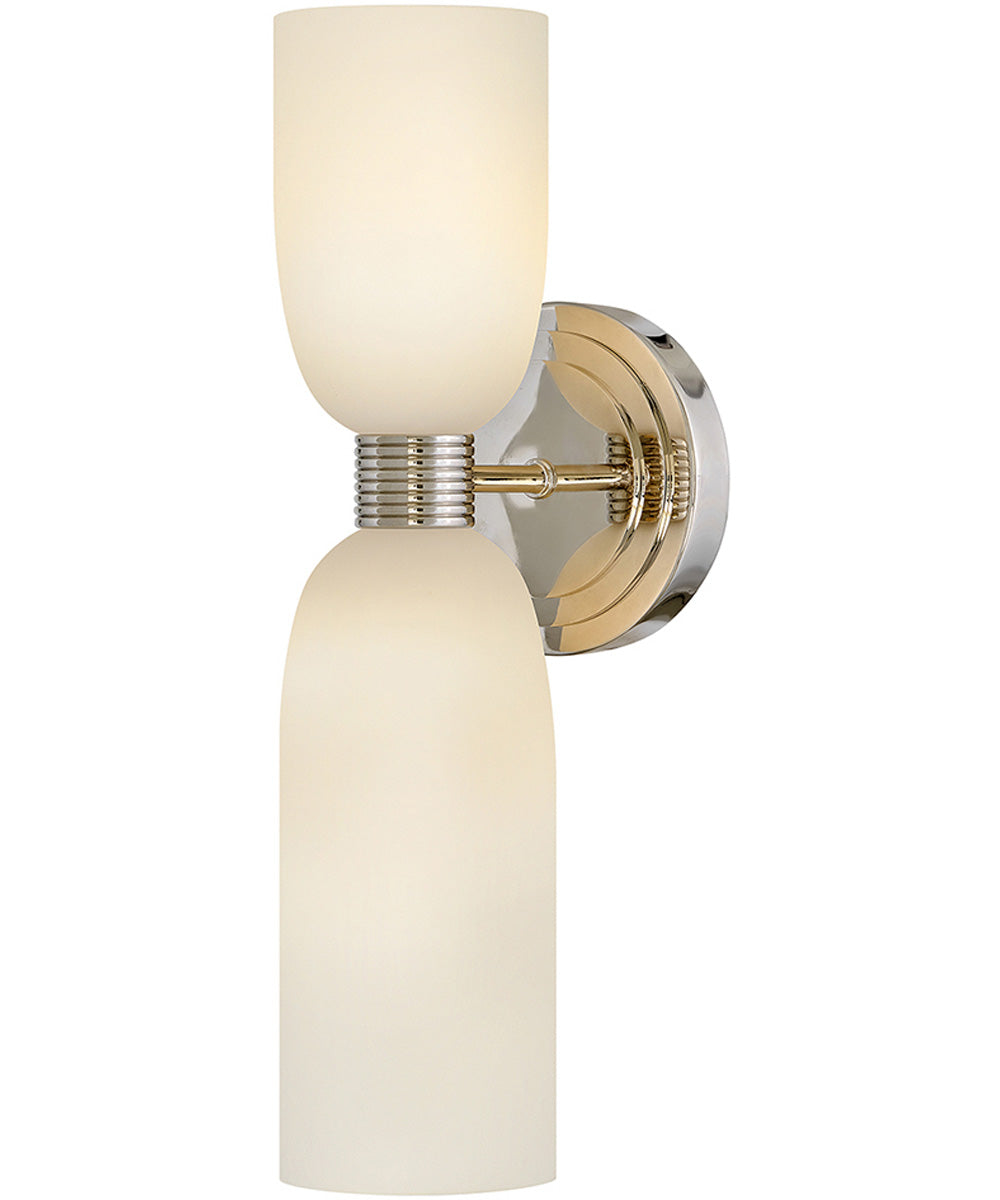 Tallulah 2-Light Medium Two Light Sconce in Polished Nickel