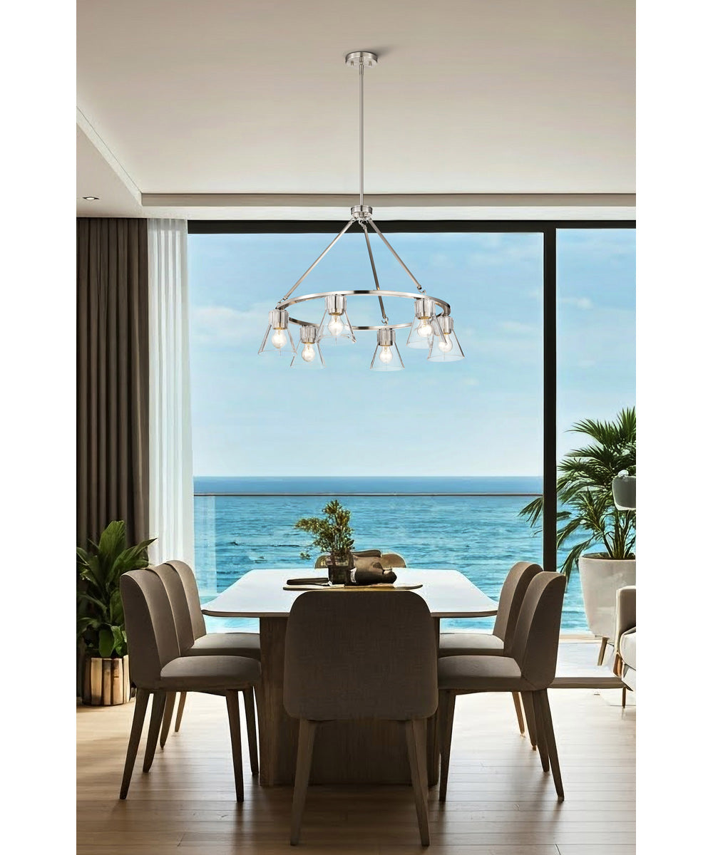 Gianna 6-Light Chandelier Brushed Nickel