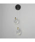 Pebble 2-Light Wall Sconce Black / Polished Gold