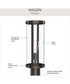 Kagen Outdoor Post Light with Clear Glass Panels Antique Bronze