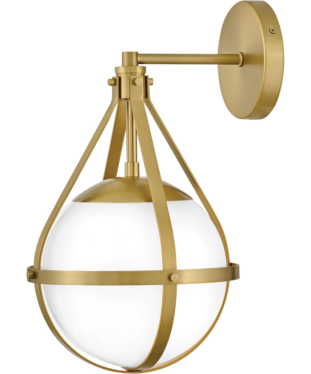Colby 1-Light Small Single Light Sconce in Lacquered Brass
