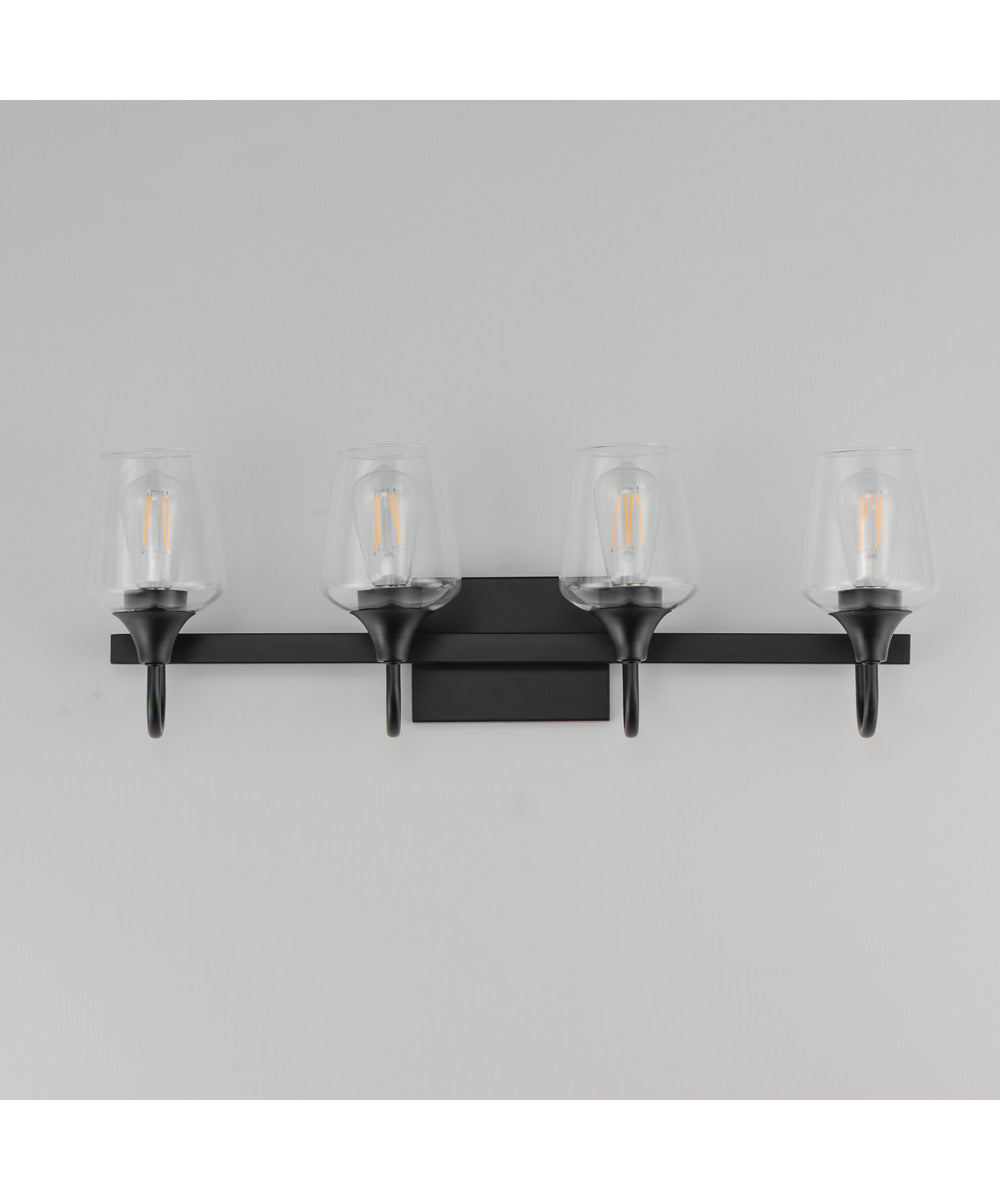 Goblet 4-Light Wall Sconce Black