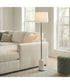 1-Light Floor Lamp with Marble-Look Base in Dark Bronze