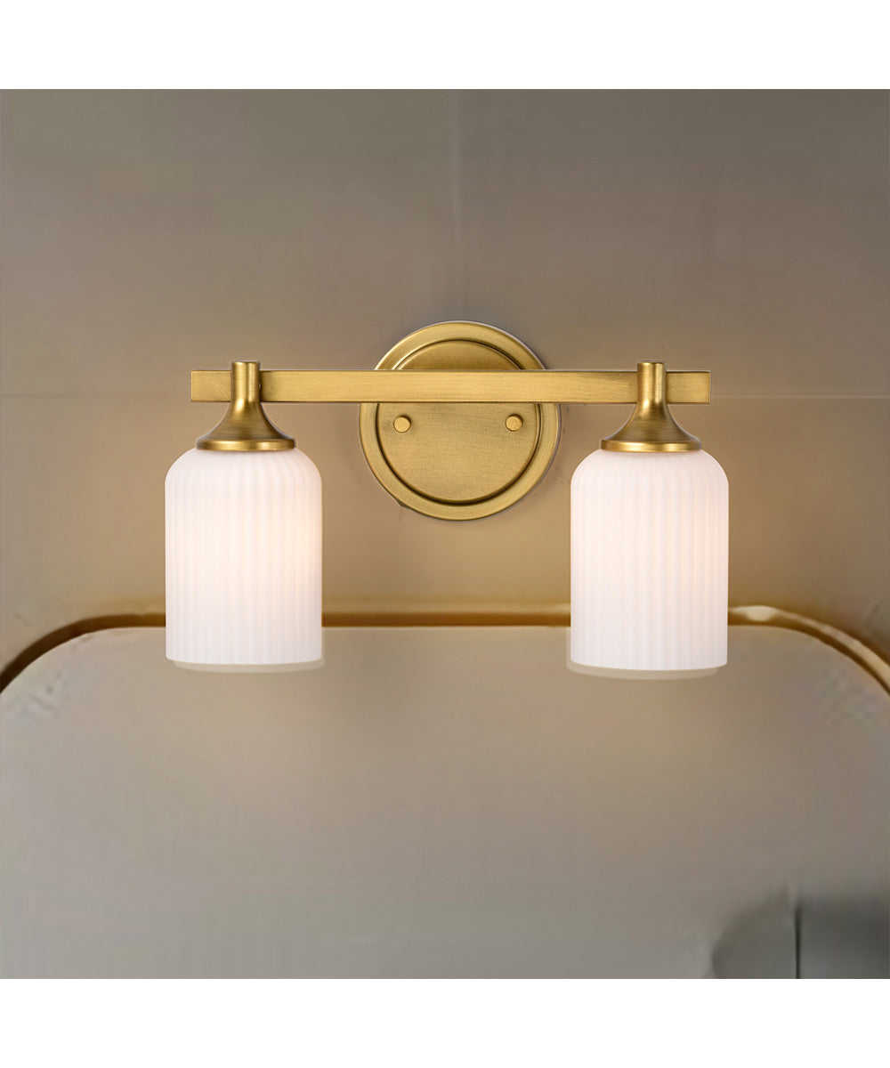 Solara 2-Light Vanity & Wall Natural Brass