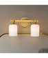Solara 2-Light Vanity & Wall Natural Brass