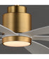 Petals 60 inch 6-Blade Fan w LED White/Natural Aged Brass