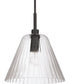 Pleated 1-Light Lighting Flat Black