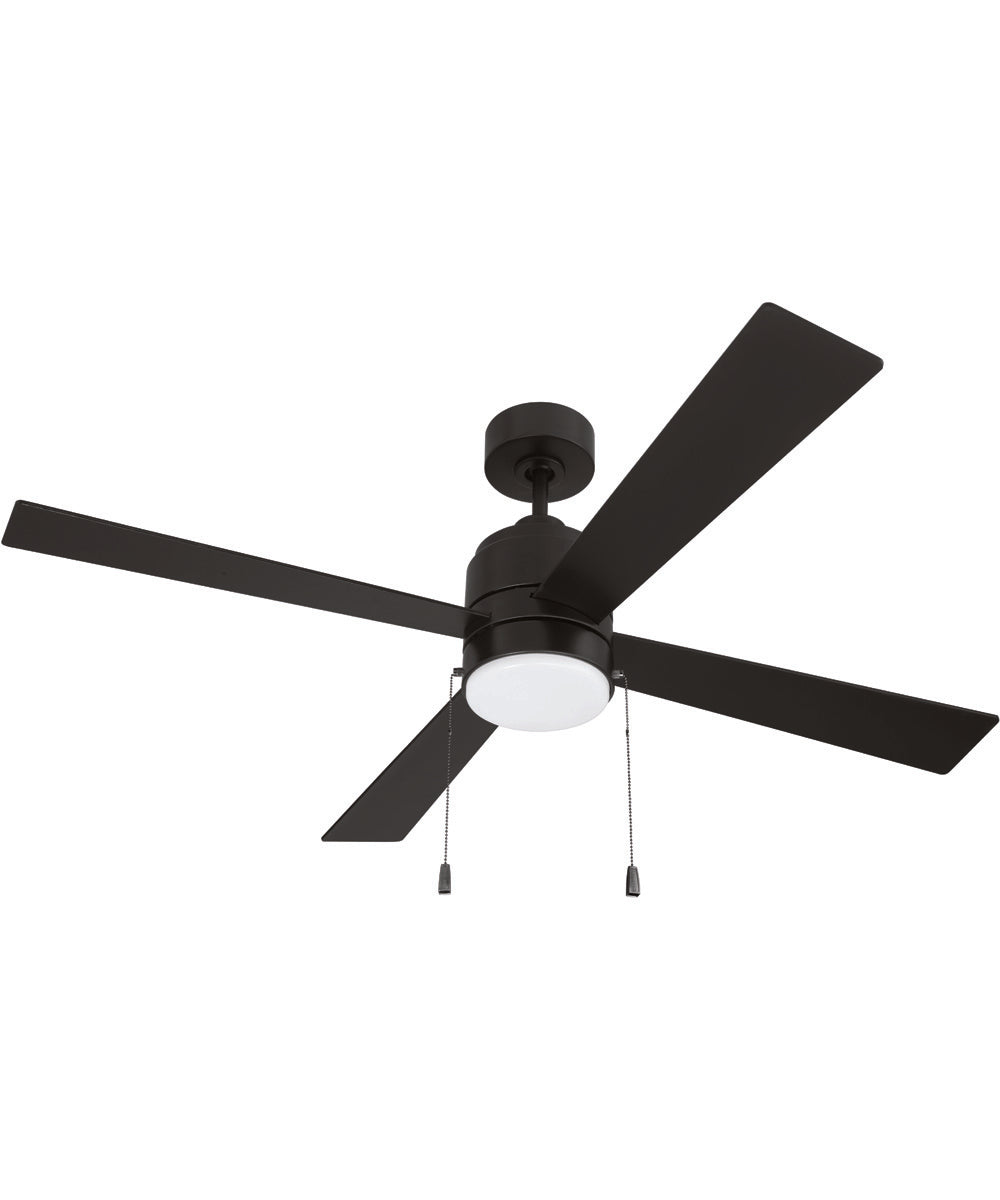 Energy Star McCoy 52" 4 Blade Ceiling Fan 1-Light Fan Flat Black