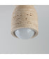 Pompeii 1-Light Flush Mount Travertine / Oyster