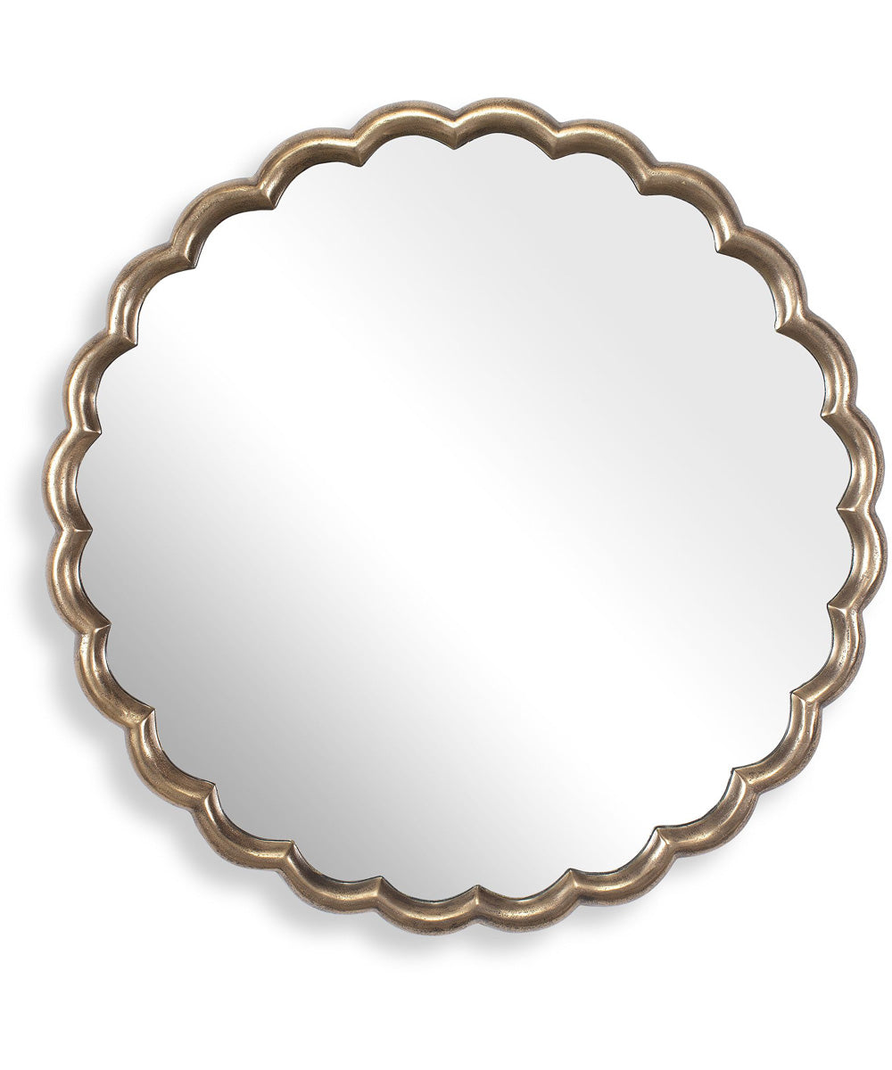 Cerrito Antique Brass Round Mirror