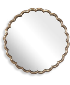 Cerrito Antique Brass Round Mirror