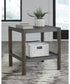 Kallenny Rectangular End Table Brown/Gray
