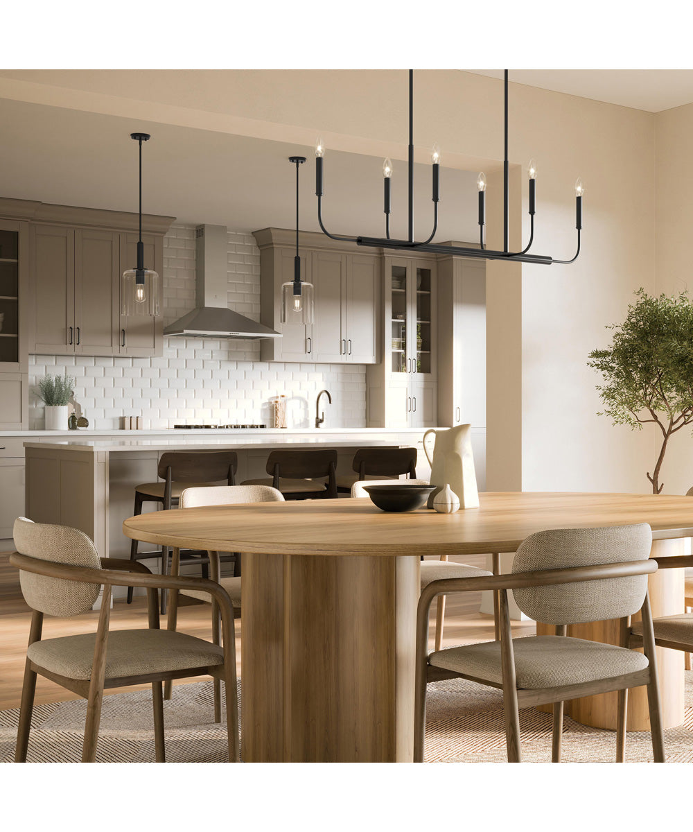 Reines 6-Light Linear Chandelier Matte Black