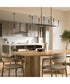 Reines 6-Light Linear Chandelier Matte Black
