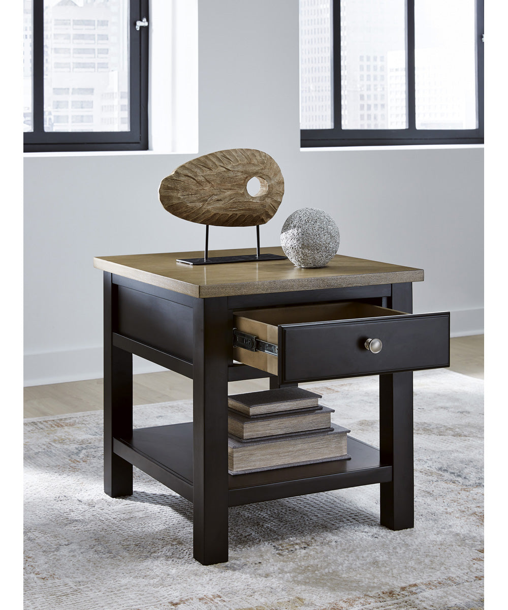 Drazmine Rectangular End Table Brown