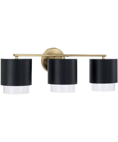 Weller 3-Light Vanity Matte Brass and Black