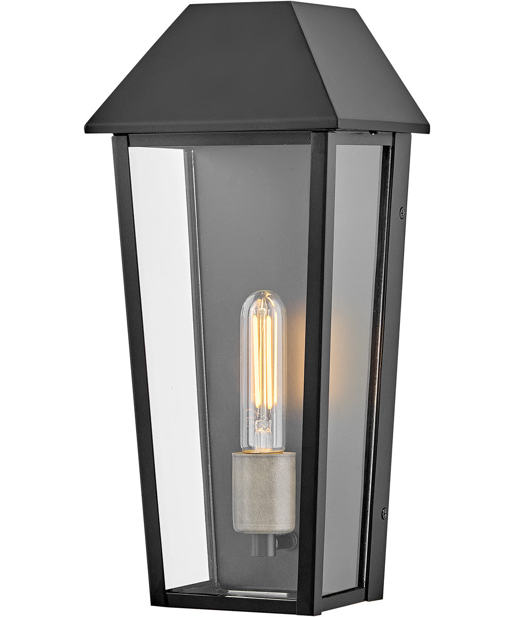 Maclin 1-Light Medium Wall Mount Lantern in Black