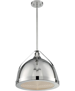 15"H Barbett 1-Light Pendant Polished Nickel