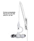 8"W The MAST 2 Light Wall Arm Converts Your Lampshade to a Wall Pendant  White