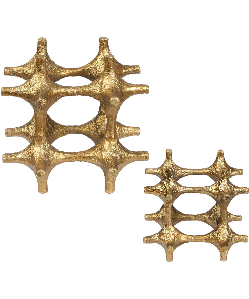 Gilded Connection Modern Sculptures Set of 2