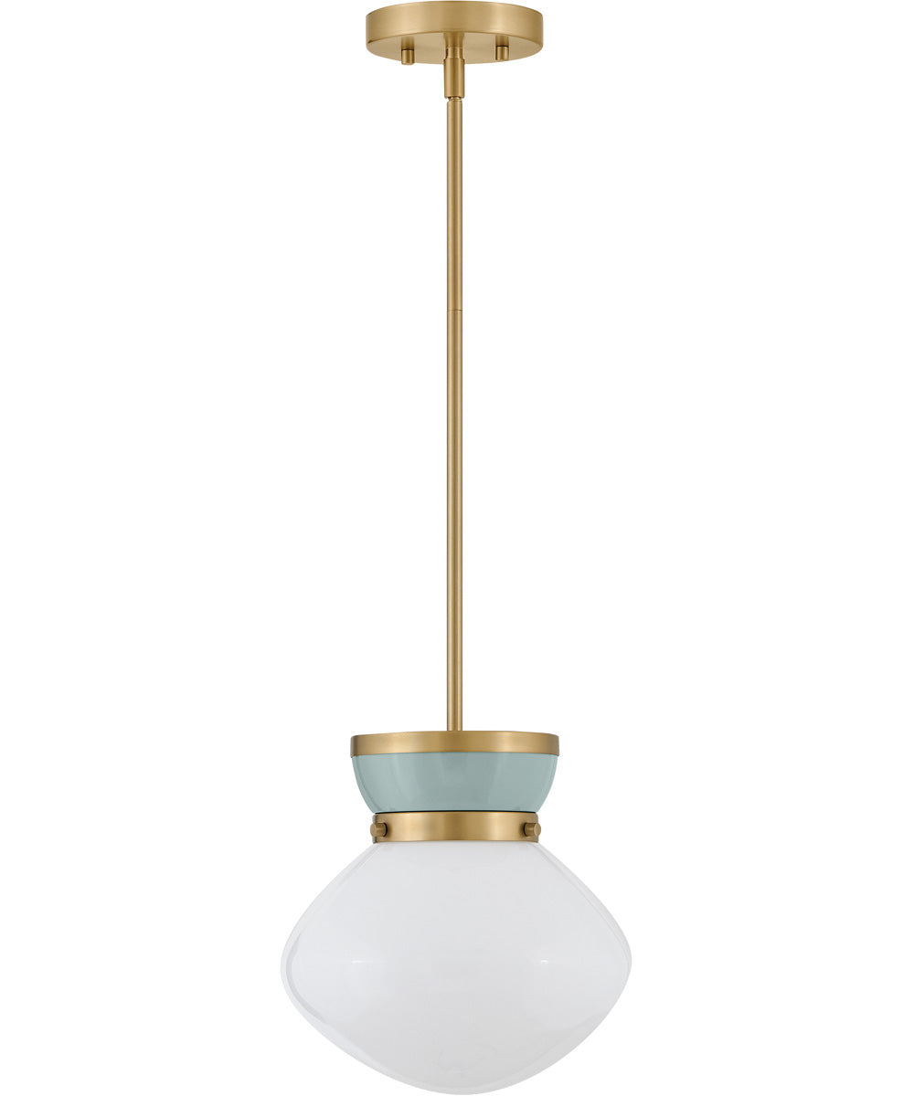 Lucy 1-Light Small Pendant in Lacquered Brass