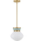 Lucy 1-Light Small Pendant in Lacquered Brass