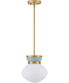 Lucy 1-Light Small Pendant in Lacquered Brass
