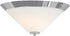 17"W Nome 2-Light Close-to-Ceiling Brushed Nickel