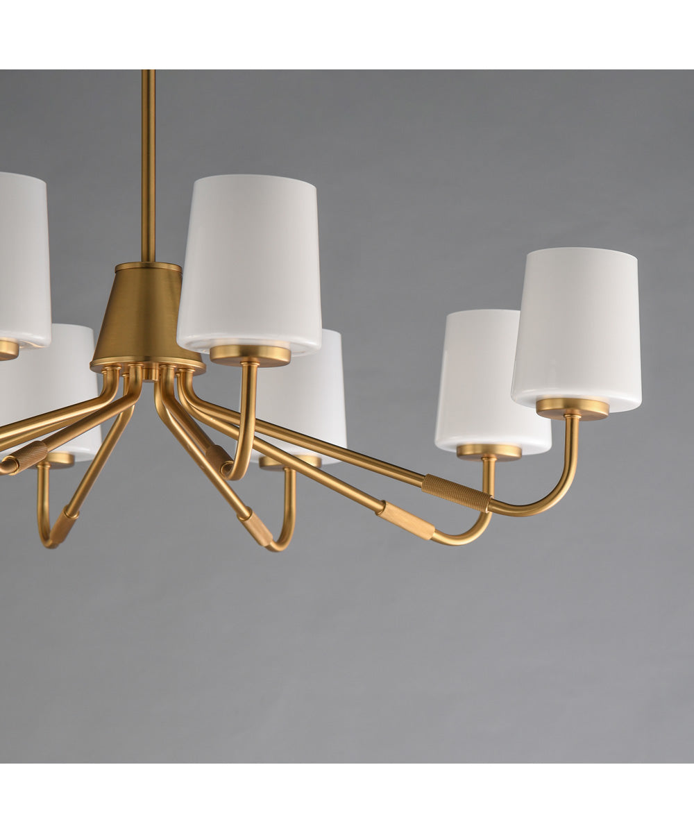 Durham 8-Light Chandelier Natural Aged Brass