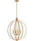 Fallon 4-Light Medium Orb in Lacquered Brass