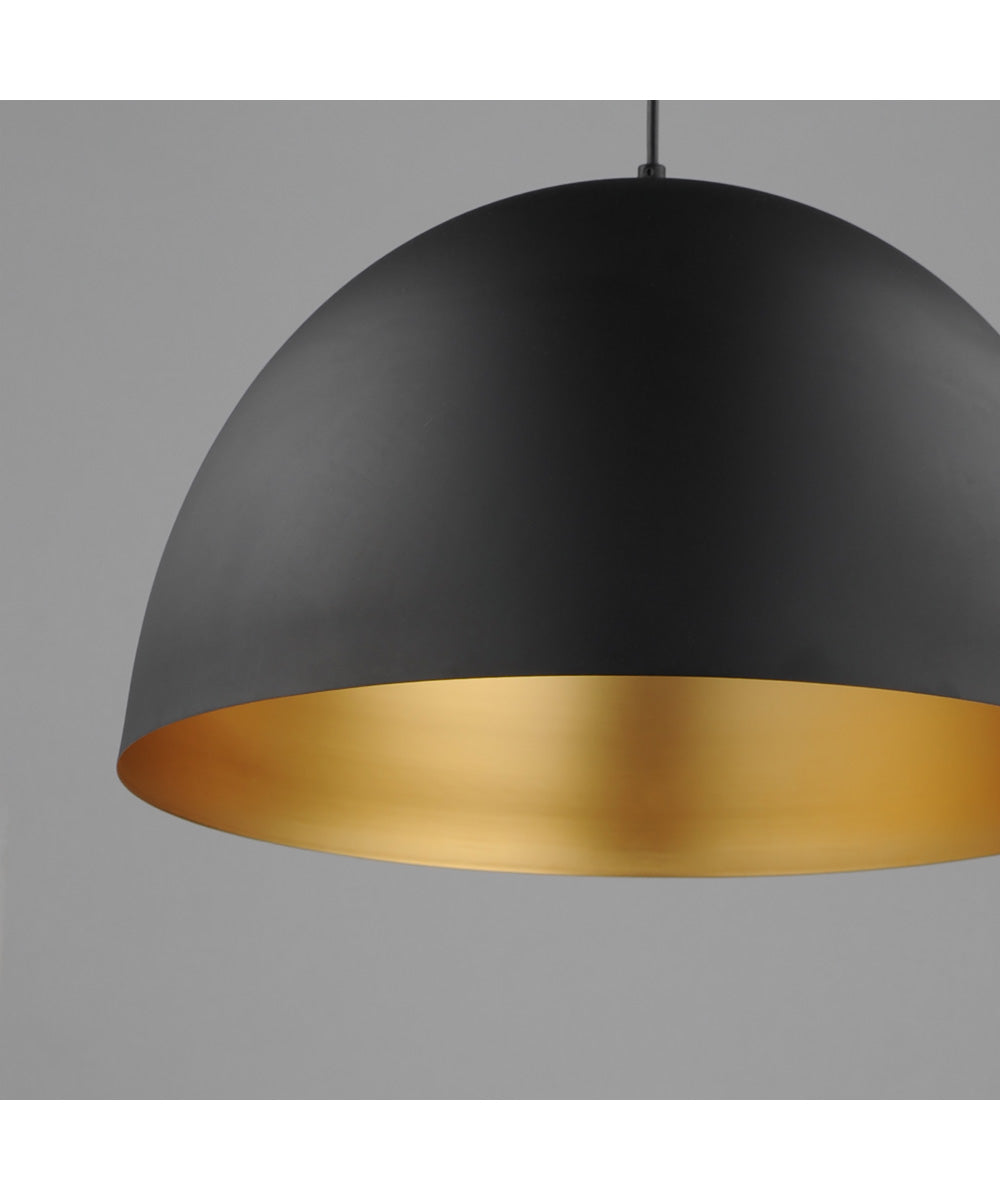 Tova 20 inch Pendant Black / Gold