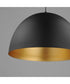 Tova 20 inch Pendant Black / Gold