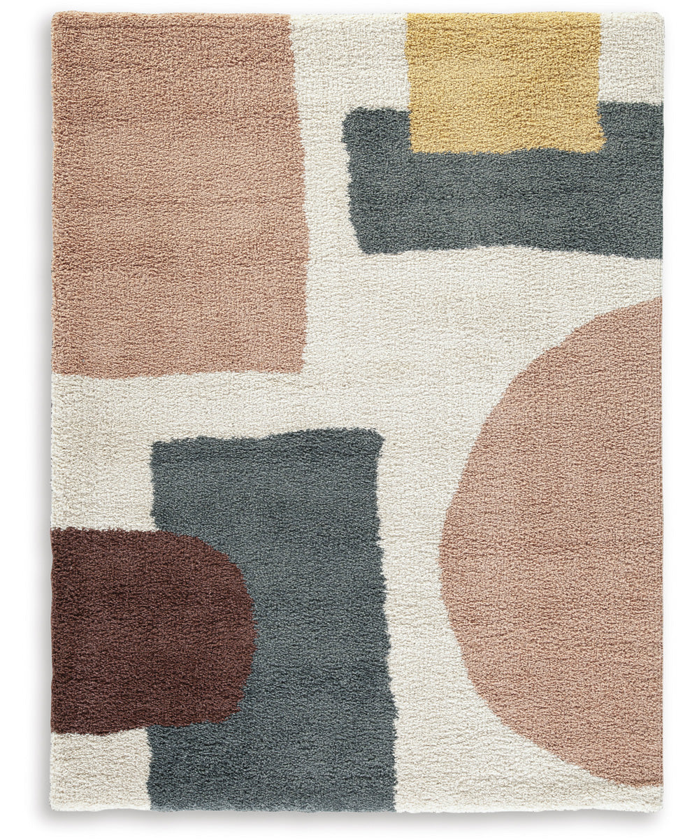 Flynnwick Medium Rug Cream/Pink/Gray