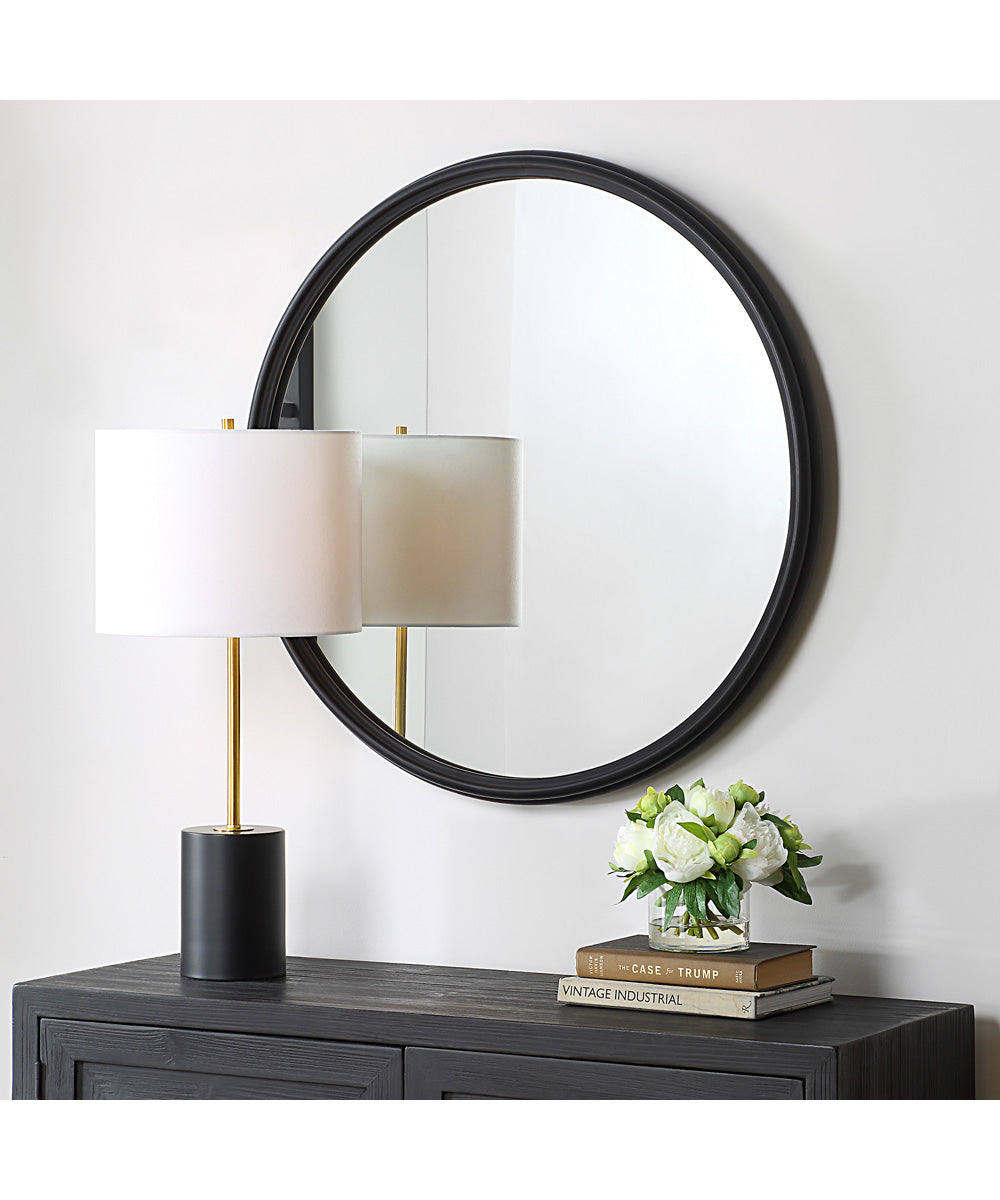 32x32" Wall Mirror Matte Black