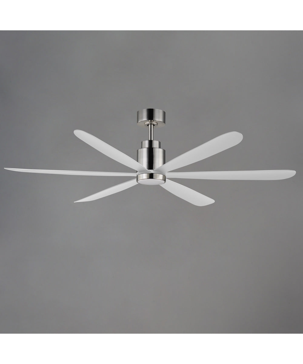 Petals 60 inch 6-Blade Fan w LED Satin Nickel