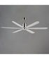 Petals 60 inch 6-Blade Fan w LED Satin Nickel