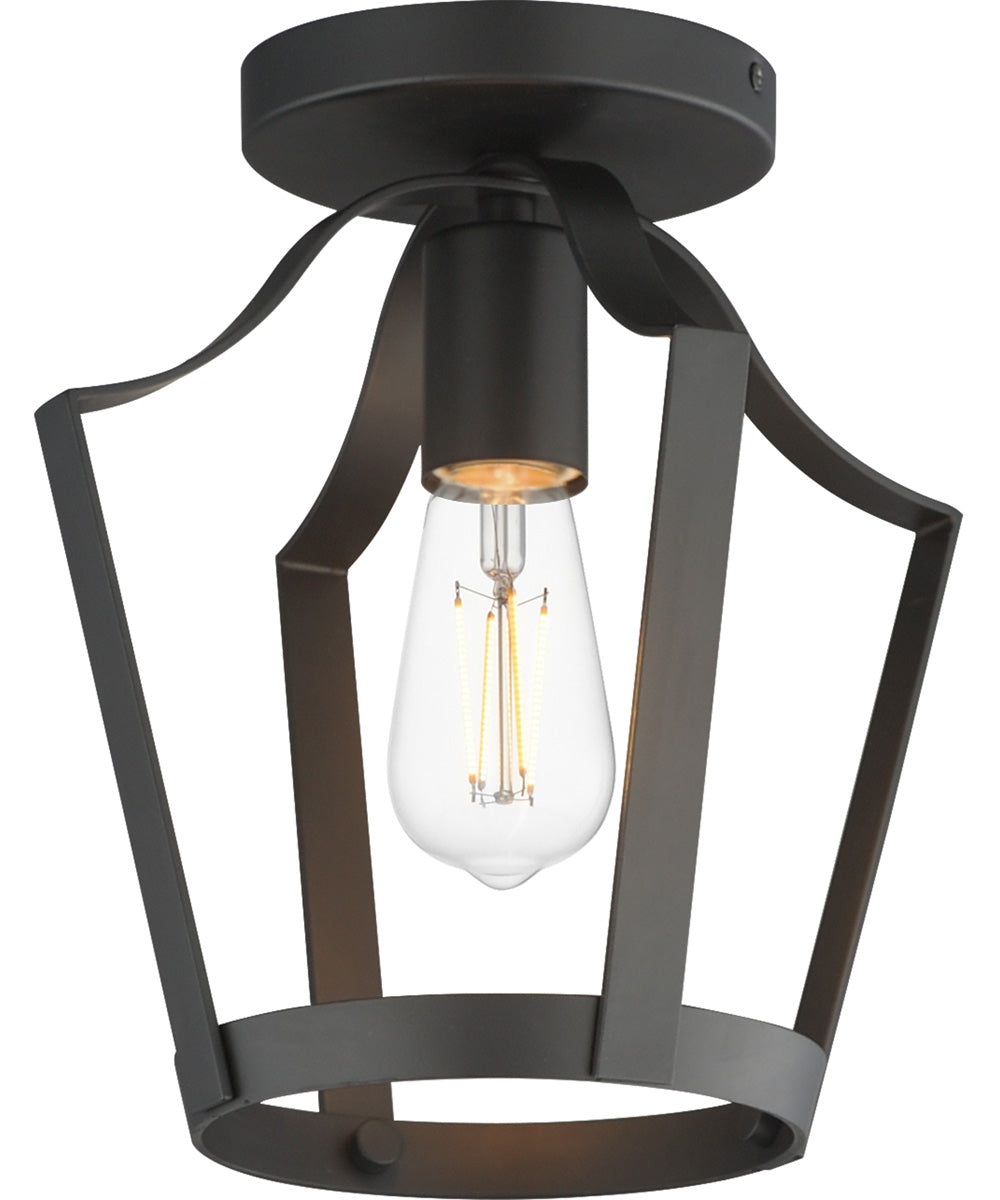 Arden Single Pendant / Semi Flush Black