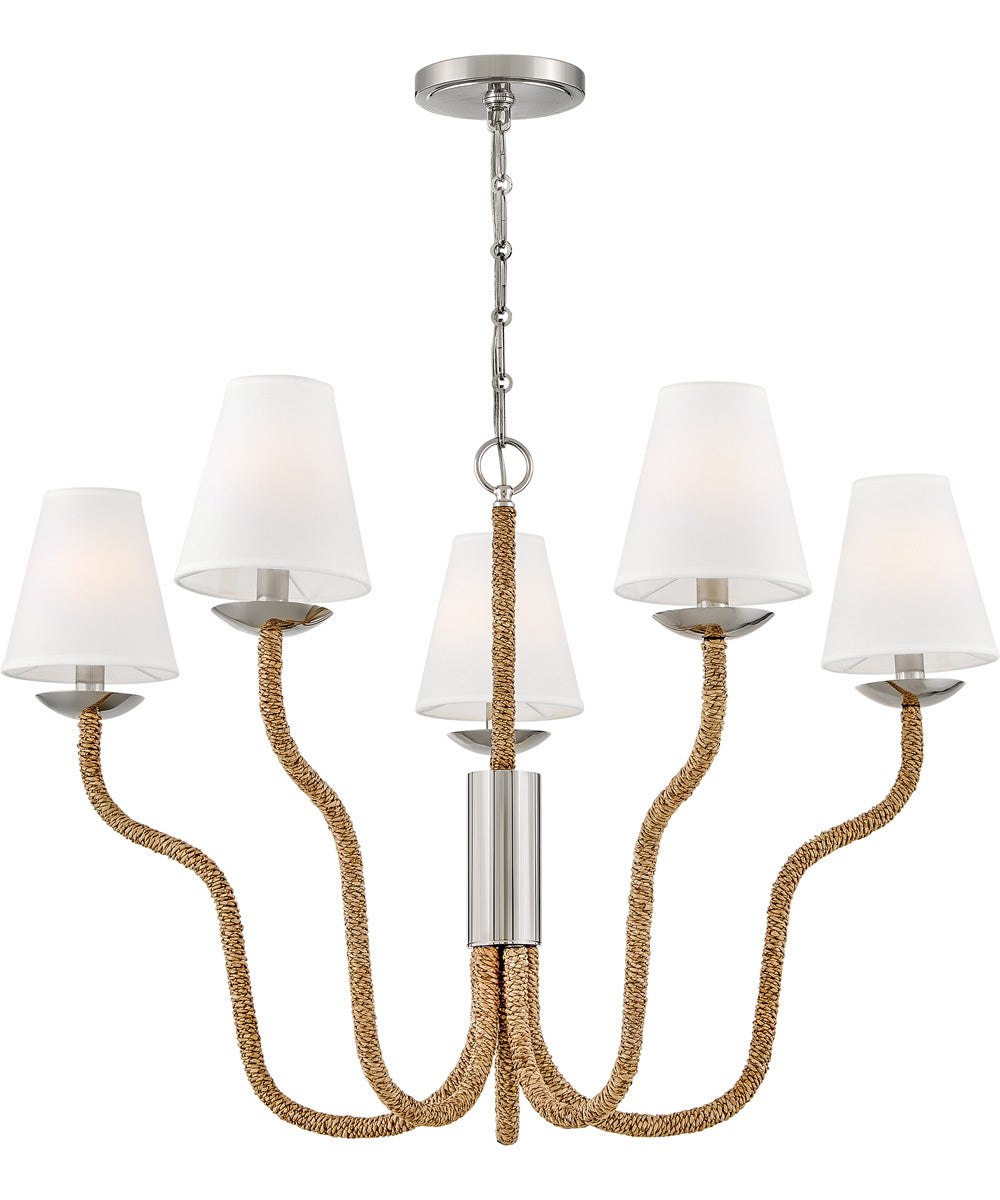 Harwich 5-Light Medium Chandelier in Polished Nickel