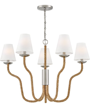Harwich 5-Light Medium Chandelier in Polished Nickel