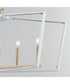 Melrose 6-Light Linear Pendant White/Natural Aged Brass