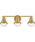 Haddie 3-Light Medium Three Light Vanity in Lacquered Brass
