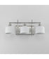 Bisque 3-Light Bath Vanity Polished Nickel