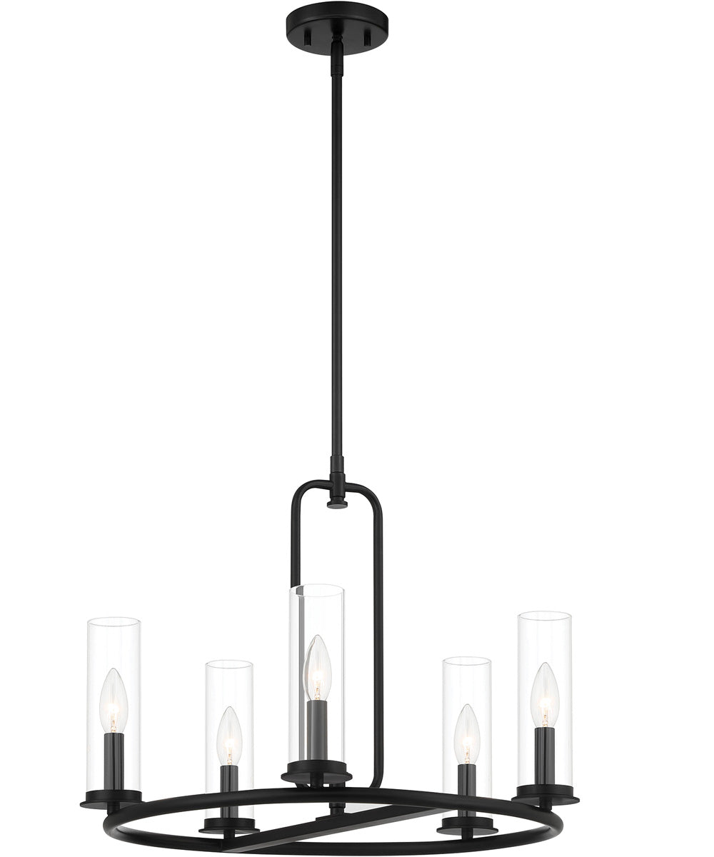 Hudson Heights 5 Light Chandelier Matte Black