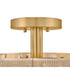 Sasha 2-Light Small Semi-Flush Mount in Lacquered Brass